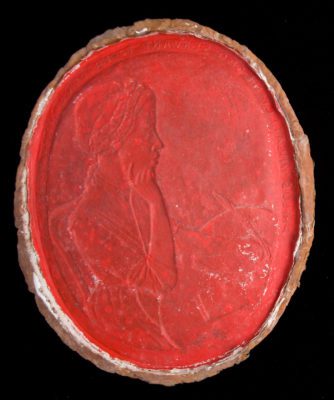 Red mold for a Phillis Wheatley Plaque